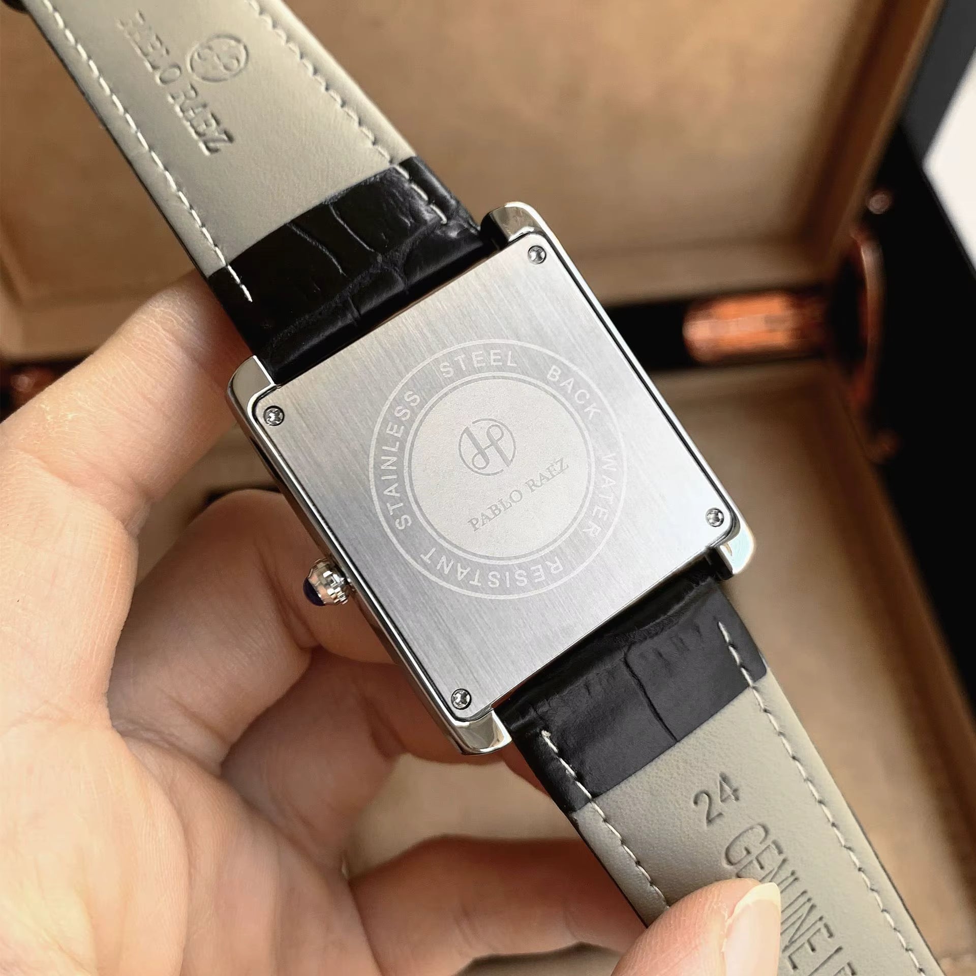 Relógio de Couro Solenne Black 38mm