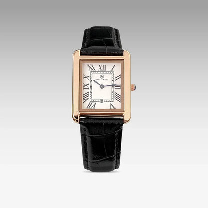 Relógio de Couro Solenne Black Gold 38mm