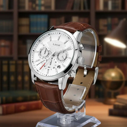 Relógio de Couro Ferren White 42mm