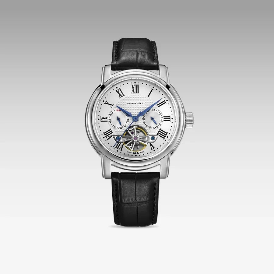 Relógio de Couro Alvor Black 42mm